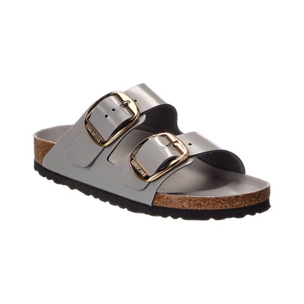 Birkenstock Arizona Big Buckle Narrow Leather Sandal Grey